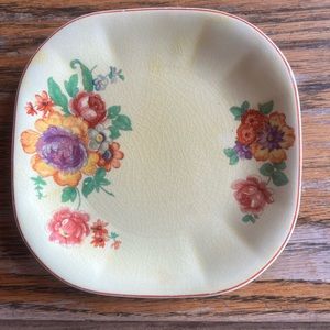 Roma Vintage Yellow Side Plate Floral set of 2